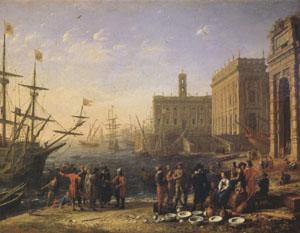 Claude Lorrain View of a Port with the Capitol (mk05) oil painting picture